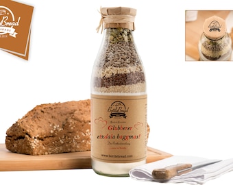 BottleBread "Glubberer etzdala baggmas" baking mix bread baking mix in a glass bottle