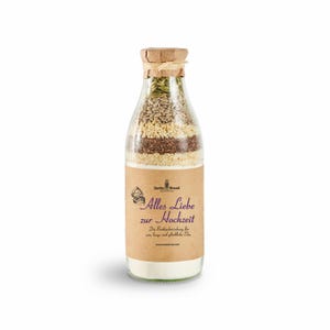 BottleBread ;All the best for your weddingquot; Baking mix Bread baking mix in a glass bottle Wedding gift Gift for the wedding ceremony
