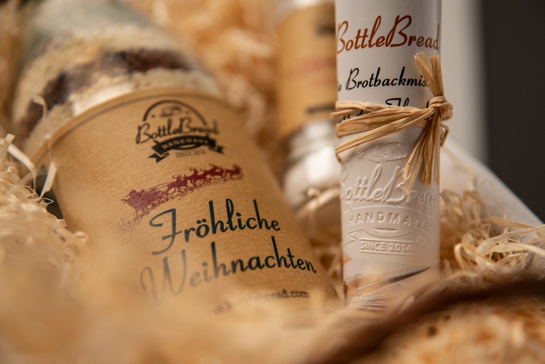 Bottlebread Geschenkkorb mit Salzmühle personalisierbares Etikett Bild 7