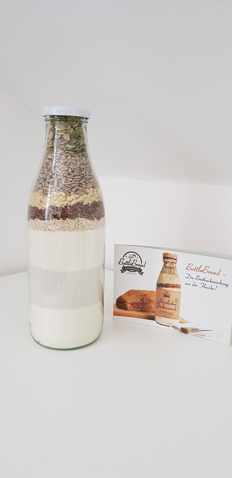 BottleBread Merry Christmas baking mix bread baking mix in a glass bottle image 3