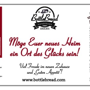 BottleBread Möge Euer neues Haus ein Ort des Glücks sein BottleBread Backmischung Brotbackmischung im Glas Flasche Bild 2