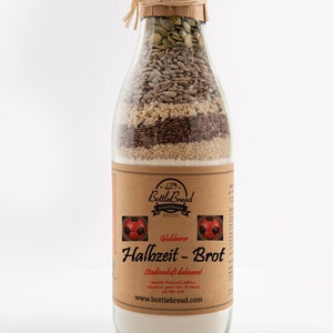 BottleBread Half-Time Baking Mixture Bread Baking Mixture in a Glass Bottle Gift Gift Idea Entry Entry Gift image 2