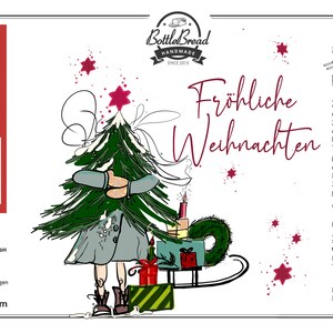 BottleBread Kind mit Weihnachtsbaum Backmischung Brotbackmischung im Glas Flasche Bild 3