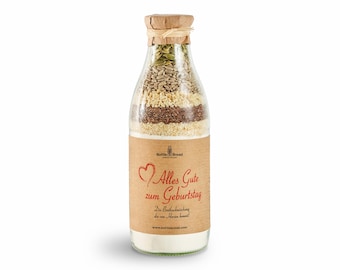 BottleBread quot;Happy Birthdayquot; Baking Mix Bread Mix in a Glass Bottle