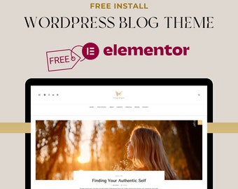 Feminine WordPress Theme, Elementor Pro Powered, Responsive Design for Mommy Bloggers & Creatives