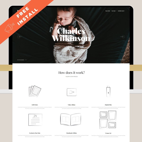 Responsive Portfolio & Business WordPress Theme, Minimal Website Design