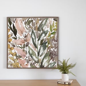 Square Art Print - Watercolor Print - Wildflower Wall Art - Flower Wall Decor - Watercolor Floral Painting - Abstract Botanical Artwork