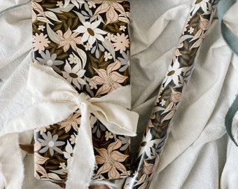 Papel de regalo floral - Papel de regalo festivo - Juego de 3 hojas de papel de regalo - Papel de regalo festivo - Hojas de regalo botánicas - Papel de regalo floral