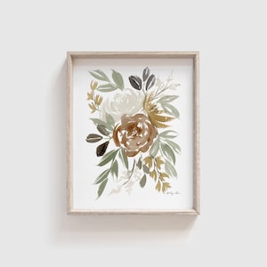 Watercolor Print | Floral Art Print | Abstract Flower Painting | Wildflower Print | Artwork for Walls | Baby Girl Nursery Art | 8x10 11x14