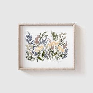 Watercolor Print | Floral Art Print | Abstract Flower Painting | Wildflower Print | Artwork for Walls | Baby Girl Nursery Art | 8x10 11x14