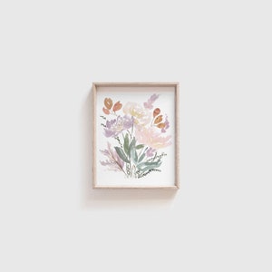Watercolor Floral Print | Pastel Flower Art Print | Baby Girl Nursery Decor | Wildflower Artwork for Walls | Botanical Print | 8x10 11x14 image 5