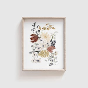 Watercolor Print | Floral Art Print | Abstract Flower Painting | Wildflower Print | Artwork for Walls | Dining Room Art | Girls Room Art