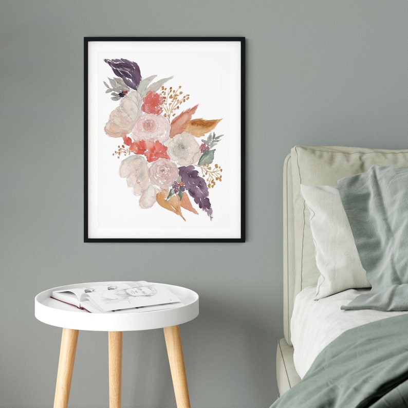 Watercolor Art Print Floral Wall Print Flower Painting Wildflower Print Floral Wall Art Artwork for Walls Girls Nursery Print image 3