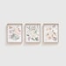 Set of 3 Watercolor Prints | Floral Print Wall Art | Wildflower Art | Floral Artwork | Botanical Art | Girl Nursery Decor | Flowers Painting 