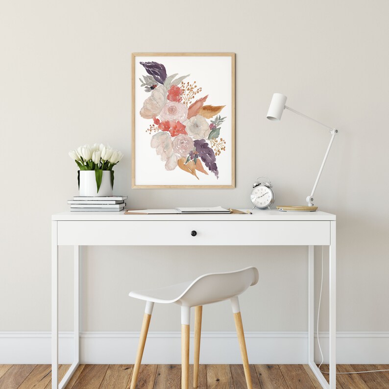 Watercolor Art Print Floral Wall Print Flower Painting Wildflower Print Floral Wall Art Artwork for Walls Girls Nursery Print image 2