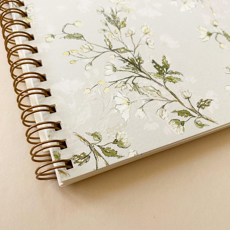 Softcover Spiral Notebook - Hand Painted Watercolor Floral Pattern ...