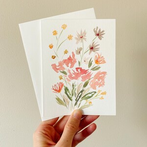 Set of Wildflower Greeting Cards - Floral Blank Cards - Watercolor ...
