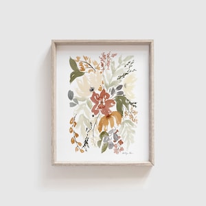 Watercolor Print | Floral Art Print | Abstract Flower Painting | Wildflower Print | Artwork for Walls | Baby Girl Nursery Art | 8x10 11x14