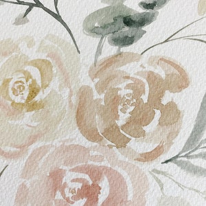 Set of 2 Watercolor Flower Nursery Art Prints - Art for Baby Girl ...