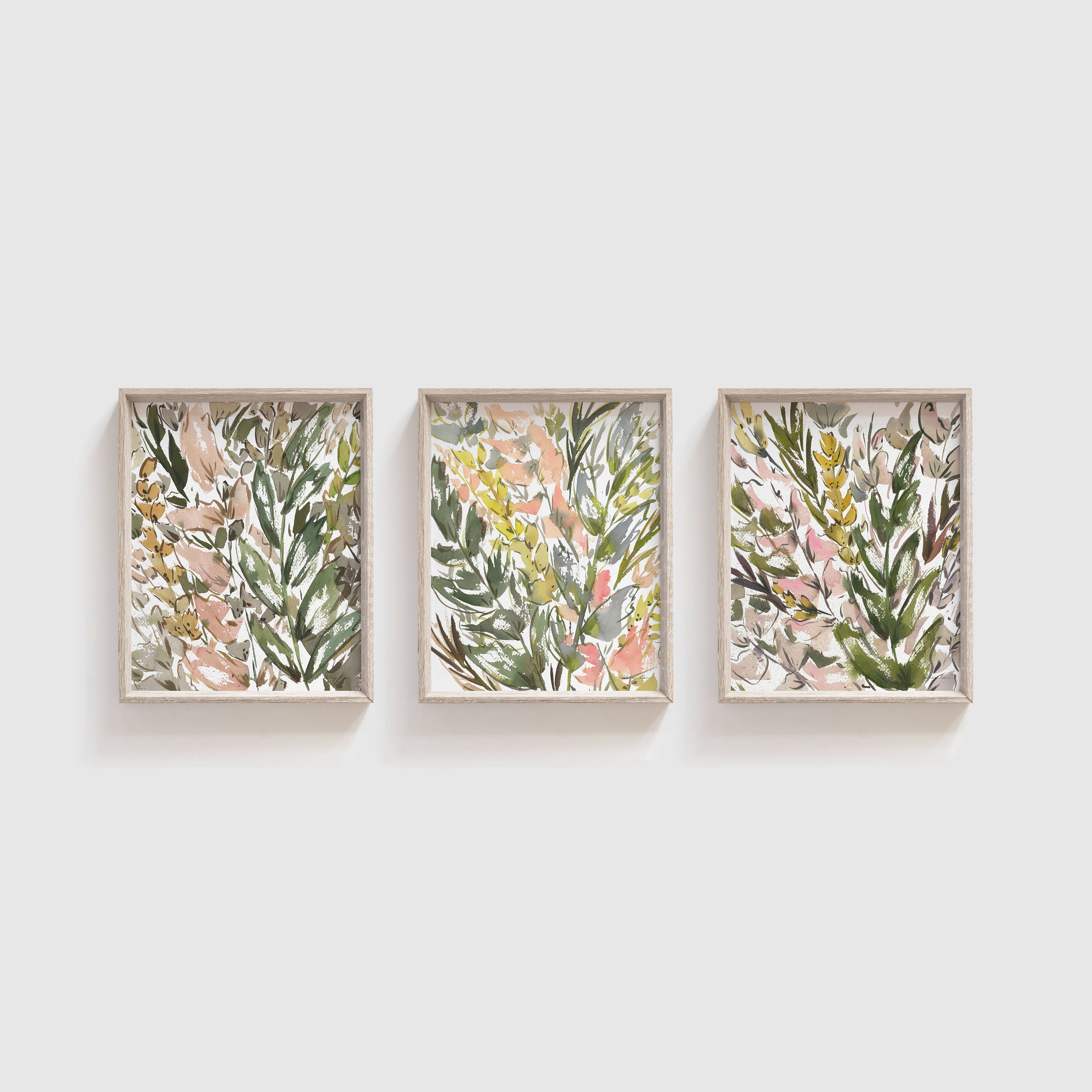 Set of 3 Watercolor Wildflower Prints | Floral Print Wall Art ...