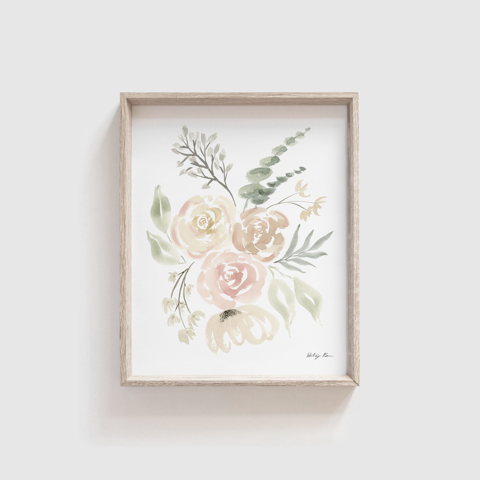 Set of 3 Watercolor Flower Nursery Art Prints - Art for Baby Girl ...