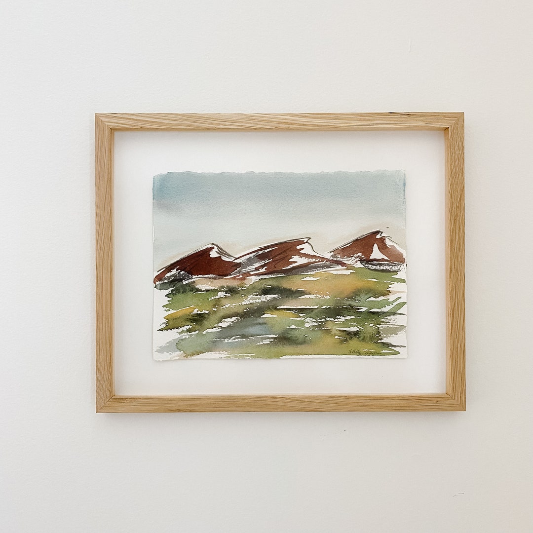 Framed Original Watercolor Landscape Painting - Etsy
