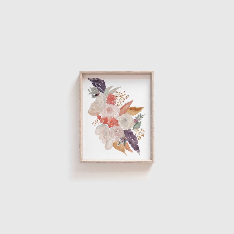 Watercolor Art Print Floral Wall Print Flower Painting Wildflower Print Floral Wall Art Artwork for Walls Girls Nursery Print image 5