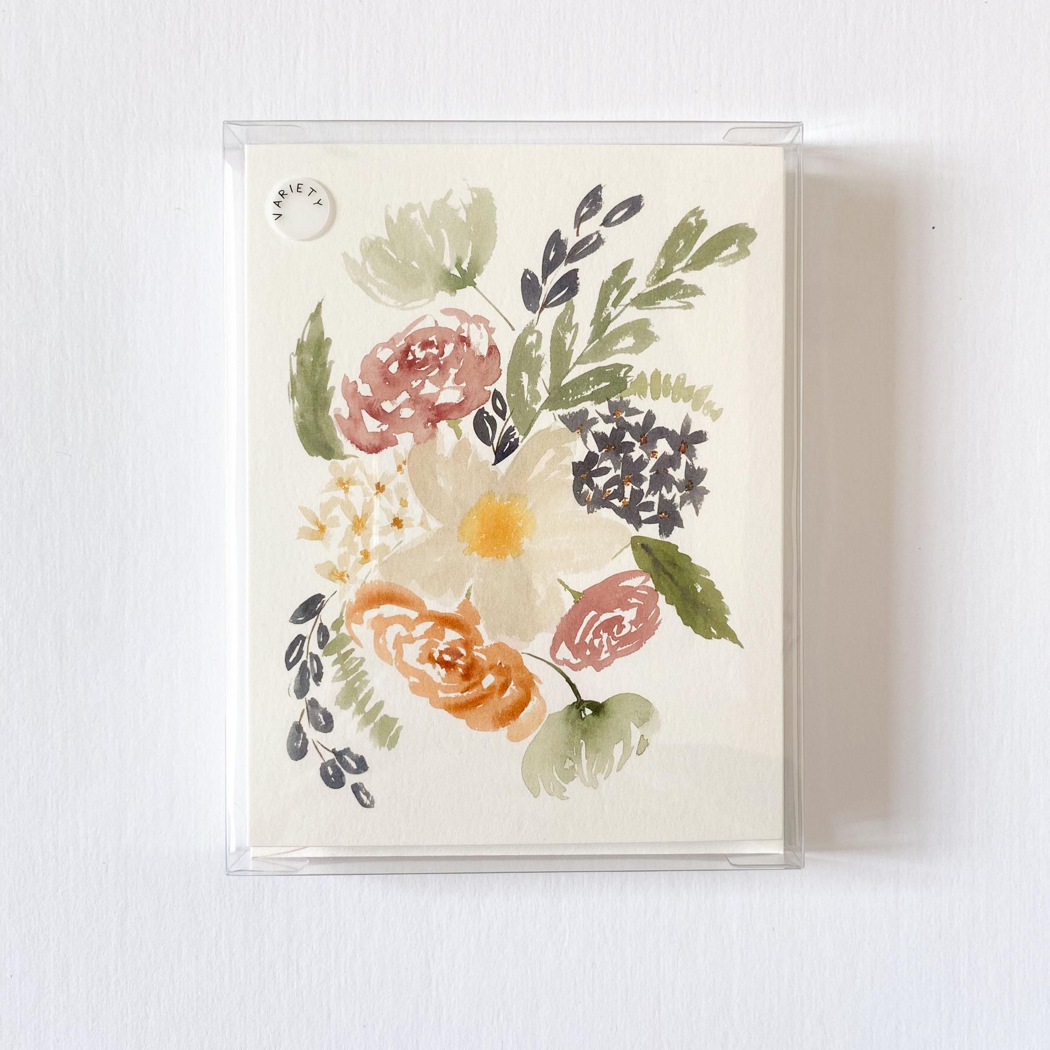 Set of Wildflower Greeting Cards - Floral Blank Cards - Watercolor ...