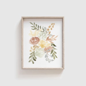 Watercolor Print | Floral Art Print | Abstract Flower Painting | Wildflower Print | Artwork for Walls | Baby Girl Nursery Art | 8x10 11x14