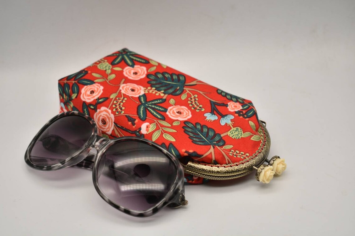 Floral glasses case Cute glasses case Soft glasses case Etsy