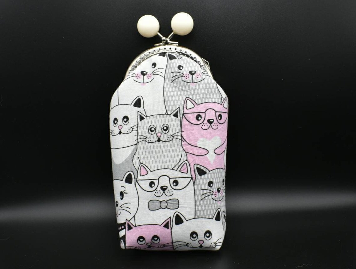 Cat eyeglass case Cat Sunglasses case holder Small pencil Etsy