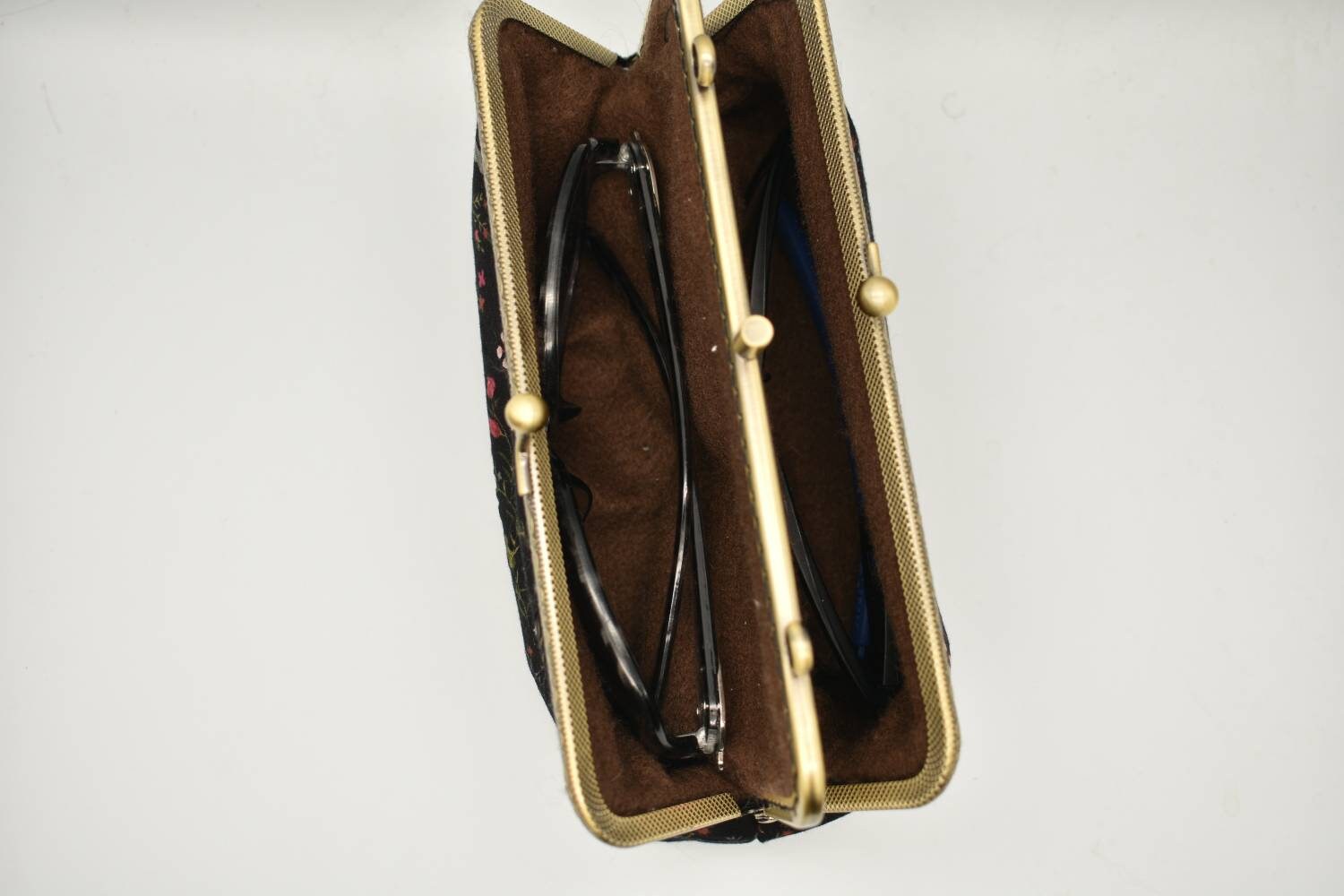 Double glasses case women fabric Double eyeglass case Soft Etsy