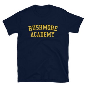 Rushmore Academy T-Shirt: Wes Anderson Inspired Crest Tee, Unisex Shirt