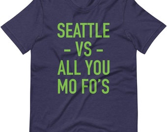 Camiseta de fútbol americano de Seattle: Equipamiento para el día del partido, regalo para el aficionado del domingo, camiseta unisex cómoda.