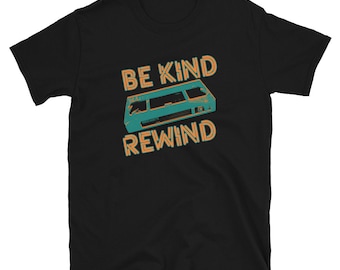Be Kind Rewind VHS Tee: Retro 80s Movie T-Shirt, Unisex Shirt