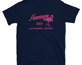 Buy Flamingo Bar Lilyhammer T-shirt: Retro TV Show Fan Tee