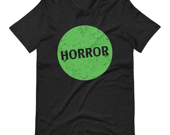 80年代ホラー映画VHSステッカーシャツ：レトロファンTシャツ、ユニセックスTシャツ