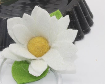 Mageritte  Blume, Filzblume, Haar Blume, Haarspange, Filz Haar-Bobble, Haarschleife, florales Haaraccessoire