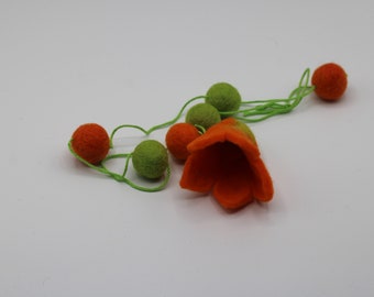 ball garland, felt balls, felt flowers, flower garland, felt ball garland, garland, pom pom garland, Waldorf, seasonal table