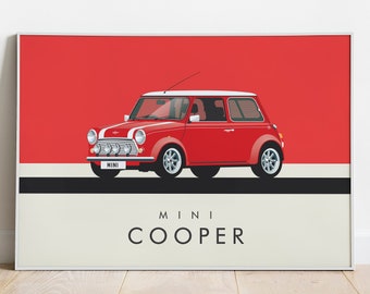 Mini Cooper Mk1 Classic Poster | CUSTOMISABLE and Personalised Add
