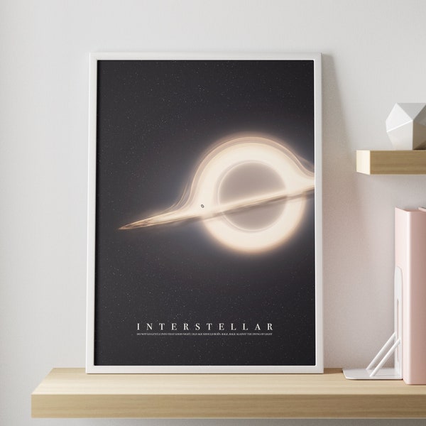 Interstellar movie poster no.2 | Minimalist abstract wall art print