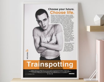 trainspotting ポスター　ヴィンテージ　映画　額付き　イギリス製 映画ポスター トレインスポッティング｜Yahoo!フリマ（旧PayPay