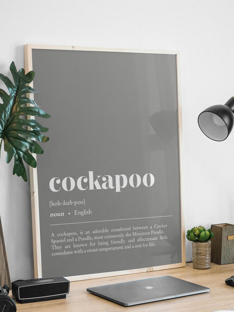 Définition cockapoo impression Art mural illustration de chien