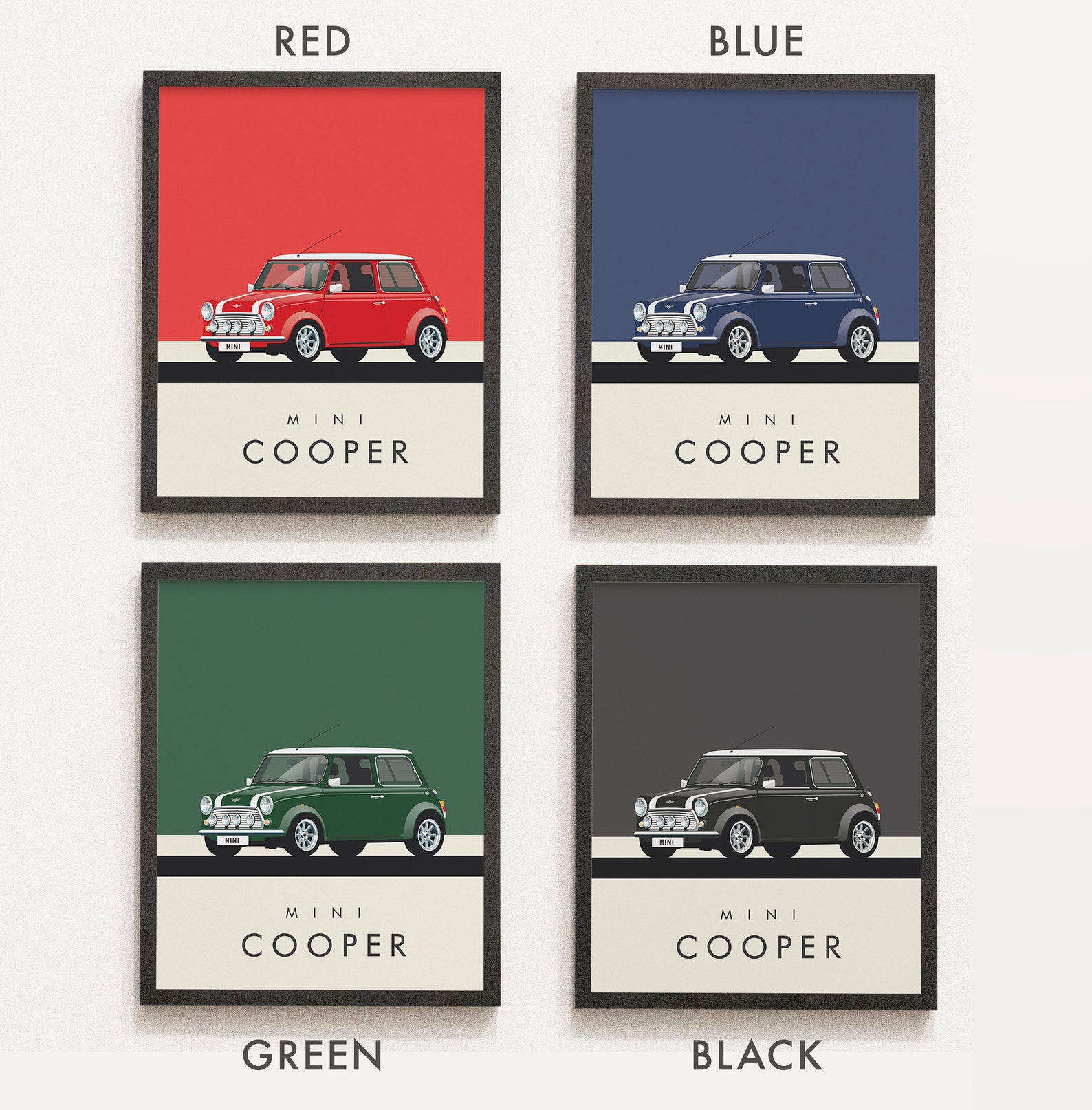 Mini Cooper Mk1 Classic Poster CUSTOMISABLE and Personalised - Etsy UK