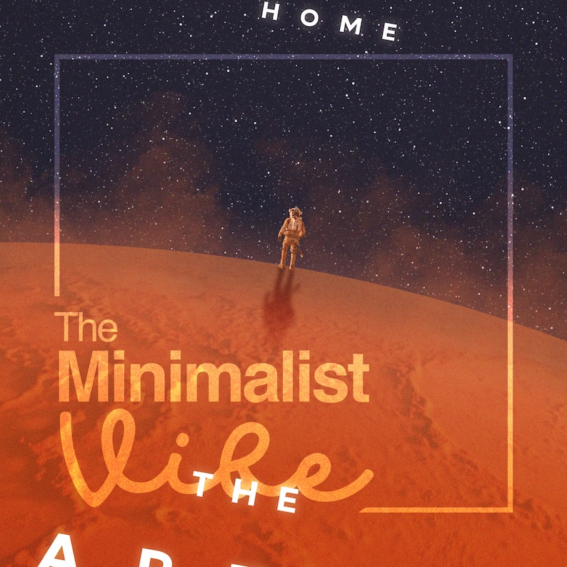 The Martian movie poster | DOWNLOADABLE Minimalist abstract wall art print | DIGITAL DOWNLOAD - Print at home image 5
