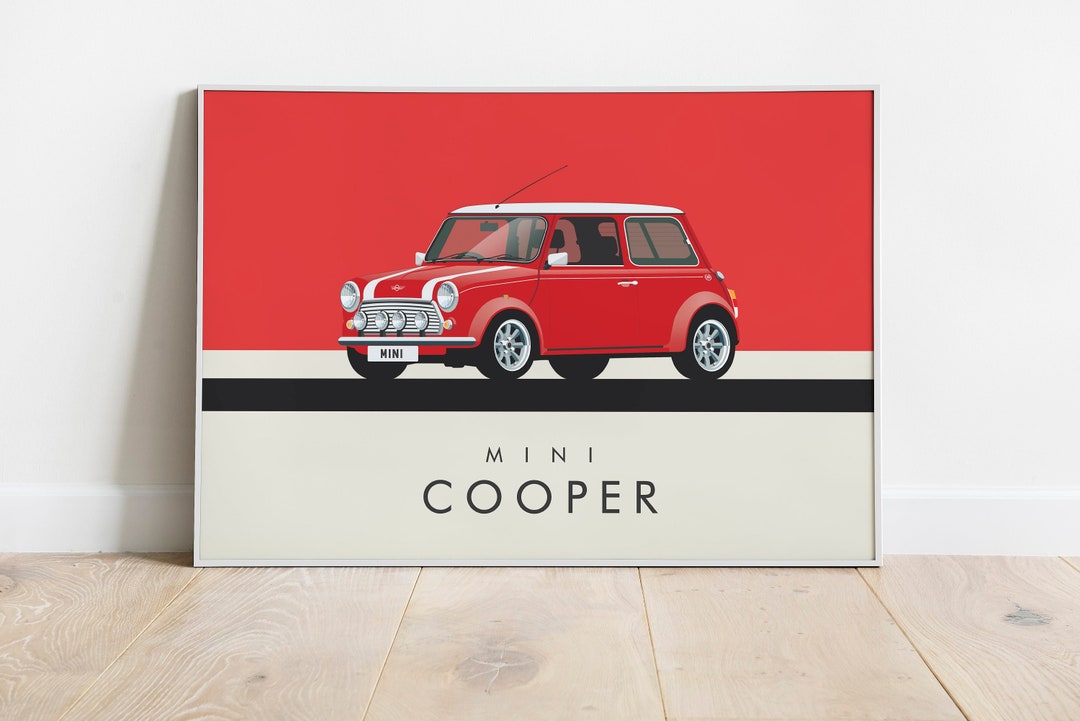 Mini Cooper Mk1 Classic Poster | CUSTOMISABLE and Personalised Add Your ...