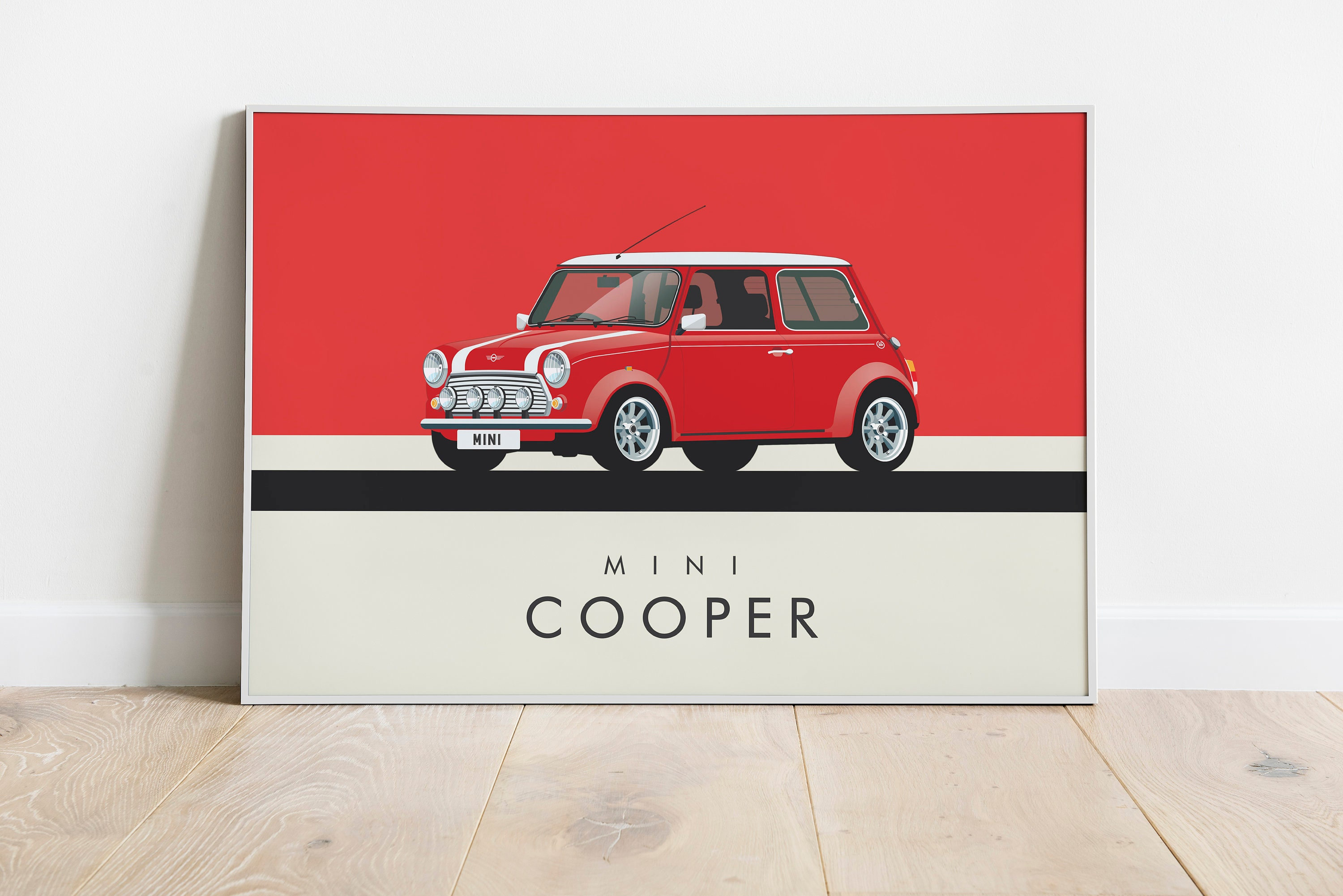Mini Cooper mk1 クラシックポスター | カスタマイズ可能で