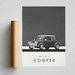 Mini Cooper Poster | DIGITAL DOWNLOAD - Print at Home Mini Mk1 Classic ...