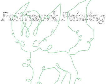 リーフィア ポケモン ミニマリスト 線画