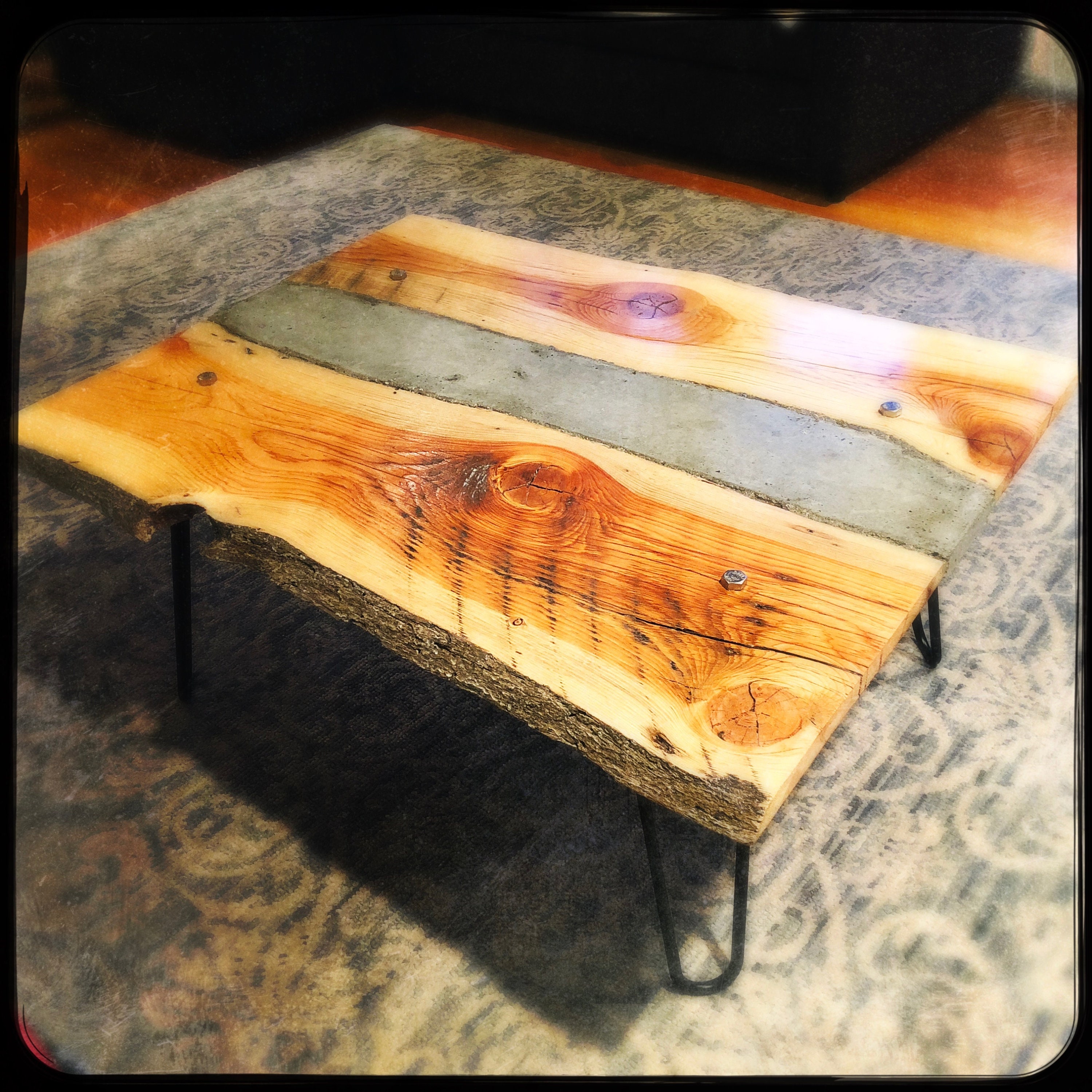 Live Edge Concrete River Table Etsy Canada